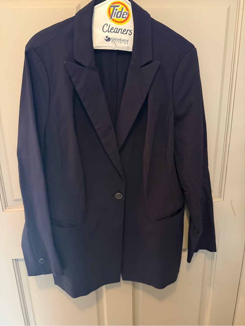Lane Bryant Dark Navy Single-Button Blazer